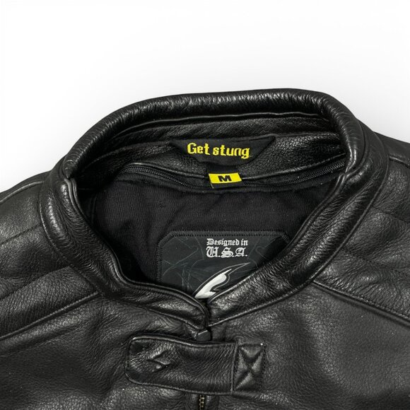 Scorpion Black Leather Motorcycle Racing Padded Armoured Biker Jacket Women's M - Picture 4 of 15